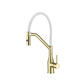 Змішувач для кухні Koer KI-70026-12 з білим силіконовим виливом (KR5212)