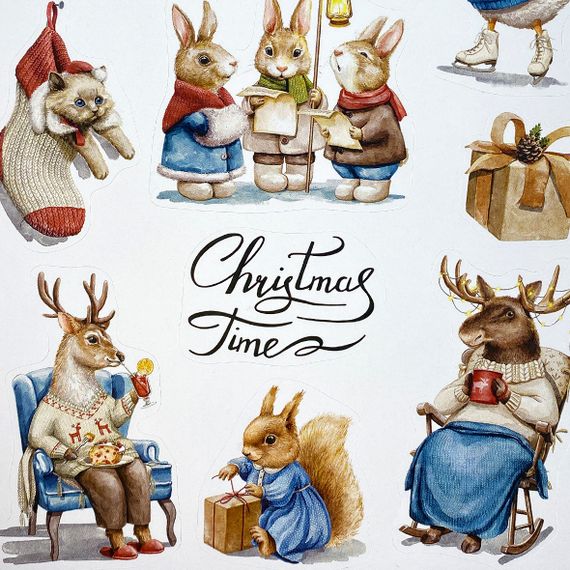 Набір наліпок Christmas time (STR_19A026)