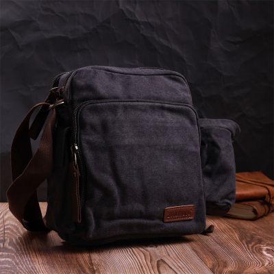 Сумка Vintage Текстильна з чохлом для води Чорна (22208) | Зображення 4