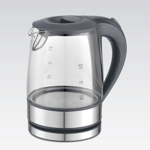 Електрочайник скляний Maestro MR-062-GREY, 1.2 л, 1630 Вт, з підсвіткою