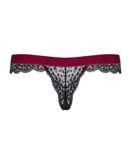 Трусики-стринги Obsessive Rossita Черный L/XL | Зображення 9