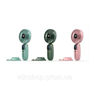 Портативный мини вентилятор Mini fan AND892 с подставкой для телефона и дисплеем