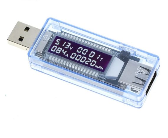 Измеритель напряжения тока, тестер ёмкости  акумулятора, USB измеритель напряжения тока зарядного устройства | Зображення 2
