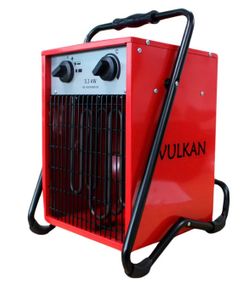 Электрический тепловентилятор Vulkan 3,3 кВт, площадь обогрева 25 кв.м., напольный, красный (SL-TSE-33C)