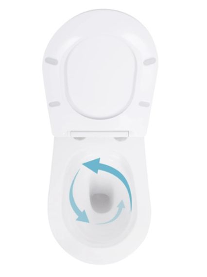 Унітаз підвісний Qtap Robin Ultra Quiet, з сидінням Slim Duroplast/ Soft-close/ Quick Release QT13332381AW | Зображення 5