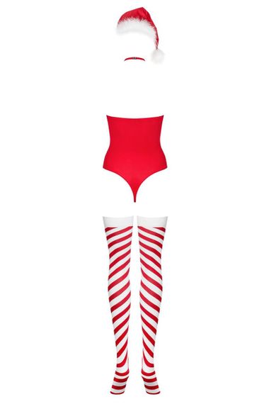 Боди Obsessive Kissmas teddy red S/M Sex Aura | Зображення 3