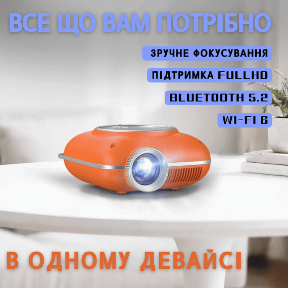 Портативный WIFI Мини LED Проектор для Дома Cheerlux C1 на Системе Android 11.0 2600 Люмен + Bluetooth 5.1 Домашний Кинозал с | Зображення 2