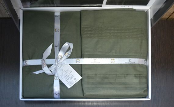 Постільна білизна First Choice Ranforce Deluxe DARK 200 х 220 см Gala Dark Green | Зображення 4