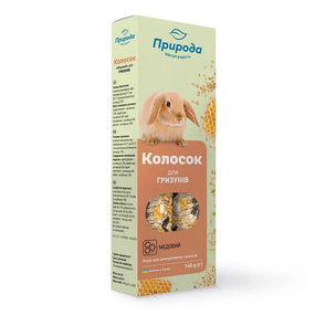 Ласощі Природа Колосок для гризунів мед 140 г
