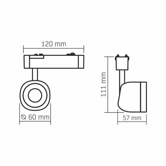 Світильник МАГНІТНИЙ трековий VIDEX LA76B 8.5W 4000K 48V Black | Зображення 9