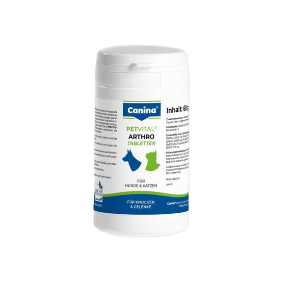 Мінеральний комплекс Canina Petvital Arthro-Tabletten для собак та котів для проблемних суглобів 60 г 60 табл. | Зображення 1