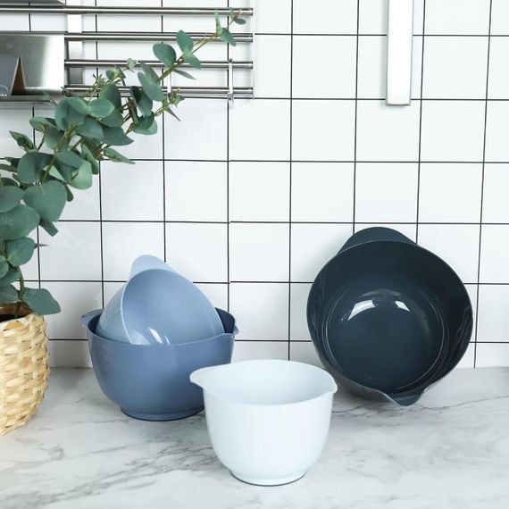 Миски пластиковые с носиком нескользящее основание без BPA набор из 4 размеров 1.7, 2.5, 3.5 и 4.5 л., BoxedHo | Зображення 5