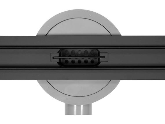Трап напольный линейный 80х3х7 см SLIM BLACK нержавейка FALA-71638 | Зображення 4