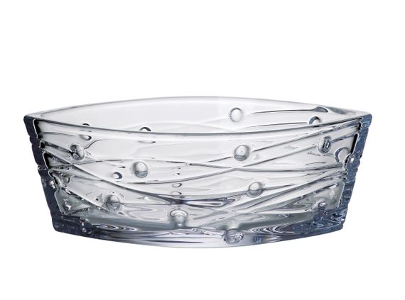 Фруктовниця скляна Bohemia Labyrinth 30,5 см прозора чаша для фруктів 6K878/99J52/305