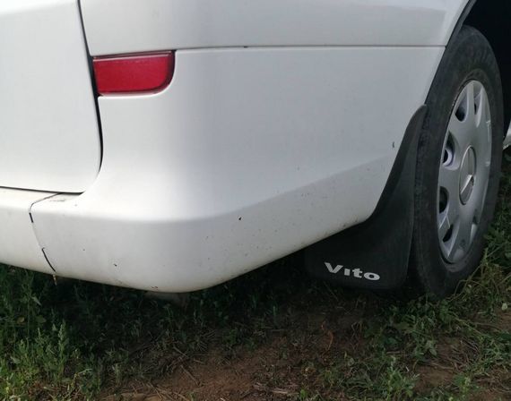 Бризковики (Туреччина, мякі) 2 брызговика для Mercedes Vito W638 1996-2003 років