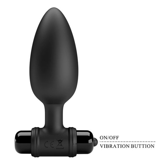 Анальна пробка - Pretty Love Vibra Butt Plug II Black | Зображення 6