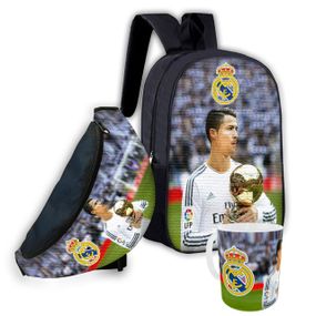 Набор детский Футбол Криштиану Роналду рюкзак 36х27см сумка-бананка,кружка с принтом для мальчика (01613)