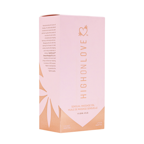 Масажна олія з ароматом лічі та мартіні Sensual Massage Oil Lychee Martini, 120 мл HighOnLove (Канада) sexstyle | Зображення 2