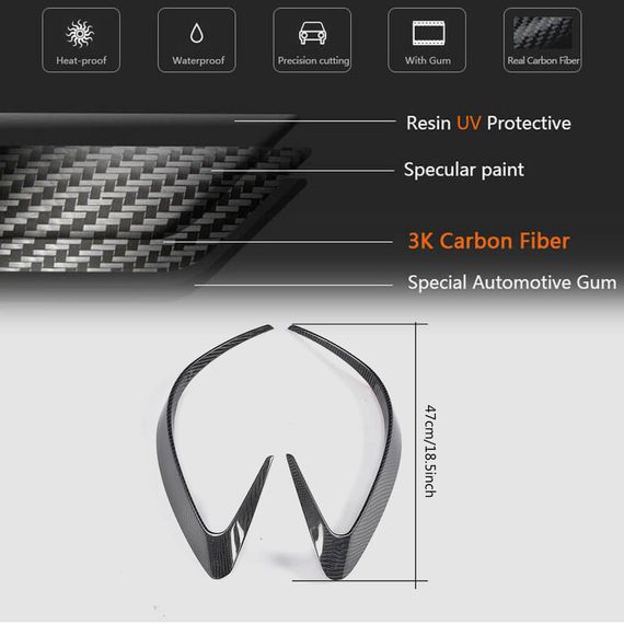 Накладки на задній бампер (Карбон) для Mercedes GLE coupe C292 2015-2019 рр | Зображення 6