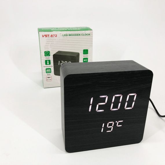 Настільний годинник зі світловим циферблатом VST-872-6, Настільний цифровий електронний годинник led HU-67 | Зображення 7