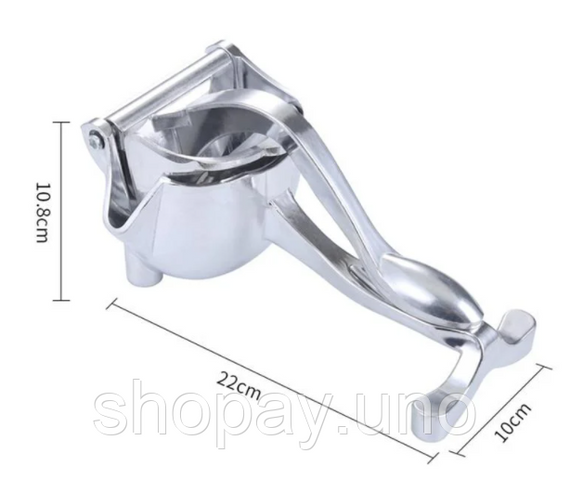 Ручная соковыжималка - пресс для фруктов и цитрусовых Hand Juicer металлическая с зажимом | Зображення 4