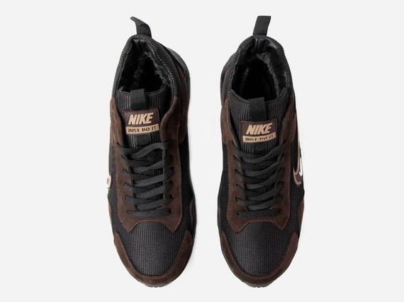 Зимові шкіряні черевики Nike колір коричневий/чорний | Зображення 3