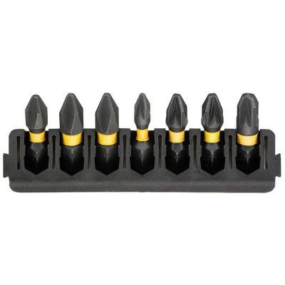 Набор бит DeWALT в касете для Tough Case,FlexTorq,L 25 мм, Рh1,Рh2 2 шт, Pz1,Pz2 2 шт, Pz3 (DT70809)