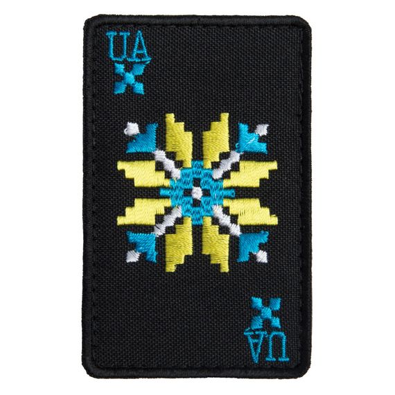 Шеврон IDEIA 87003 Україна 5*8  габардин Чорний