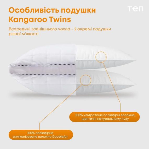 Подушка ТЕП Kangaroo Twins 3-00929_00000 50х70 см белая | Зображення 4