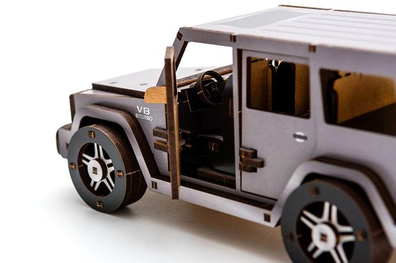 Конструктор Puz-26914 "Gelandewagen" дерев'яний, 109 дет., р.33х16 см PuzzleOK | Зображення 4