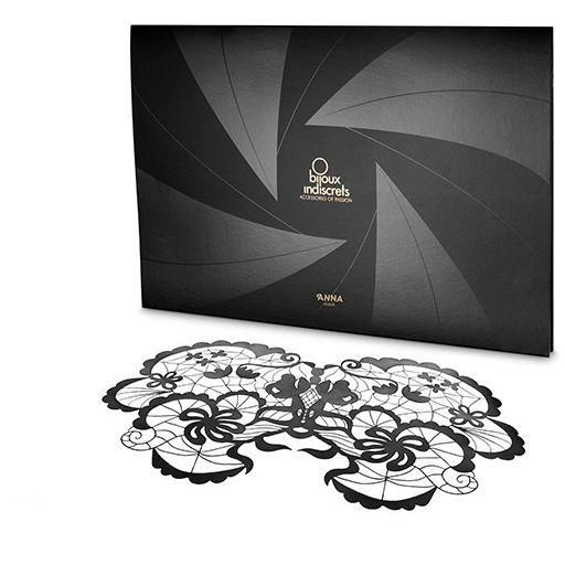 Вінілова маска Anna від Bijoux Indiscrets, чорна Sex Aura | Зображення 2