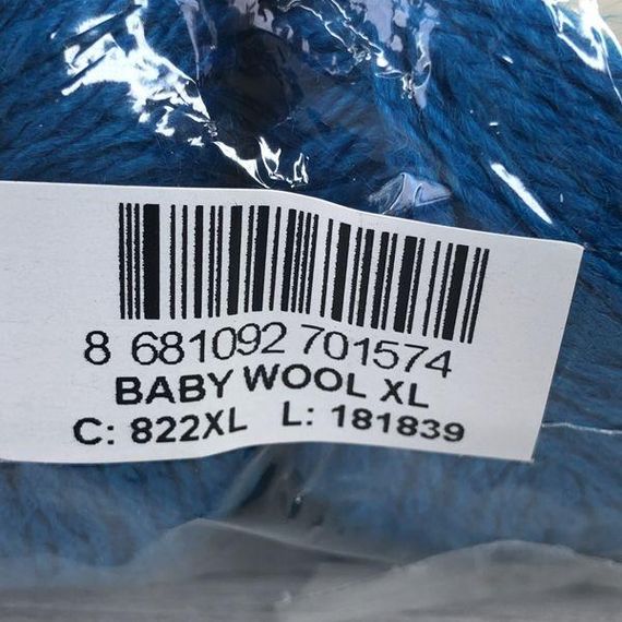 Пряжа Gazzal – Baby Wool XL колір 822 Електрик | Зображення 2