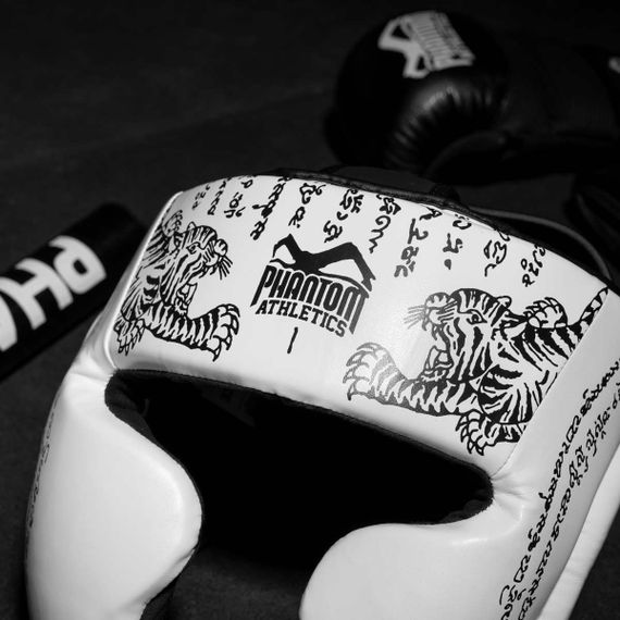 Шолом боксерський  Фантом Muay Thai Full Face White (капа в комплекті) | Зображення 3