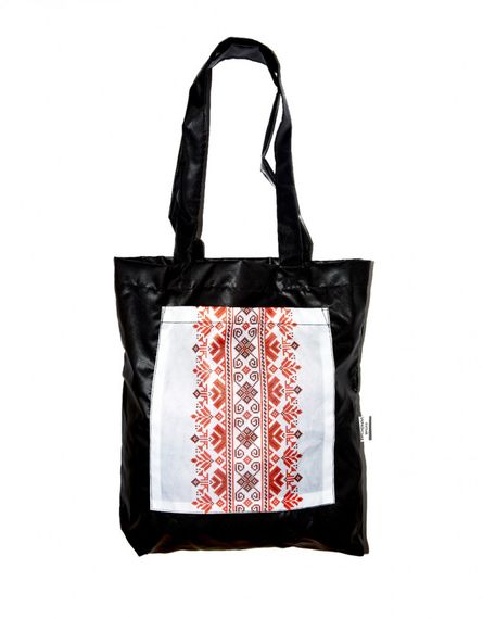 Сумка шопер  з кишенею 4Profi "Вишиванка" 05 оксфорд чорна 15148