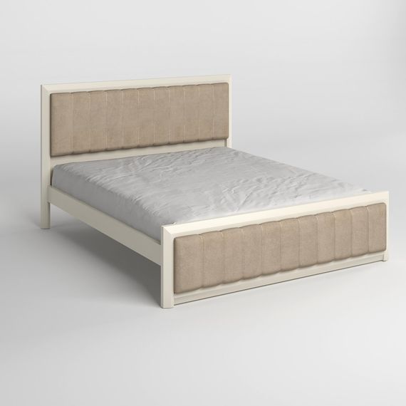 Двоспальне дерев&#039;яне ліжко Mebigrand Барселона Б1 Айворі (S0505Y30R)/Аляска 23 (Бежевий) 160х200 см (MBG-11675) | Зображення 1