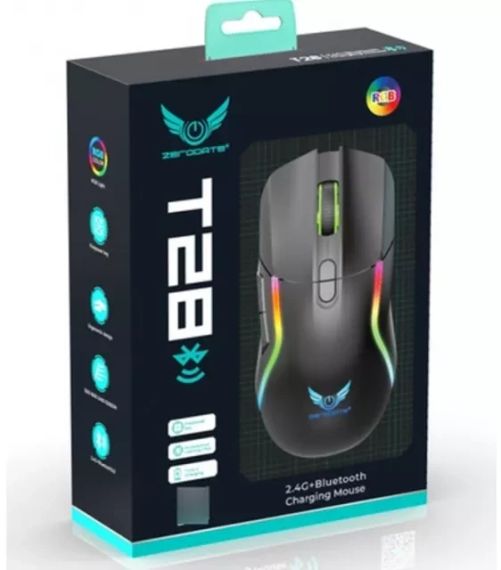 Беспроводная компьтерная мышка игровая Zerodate T28 Black | Зображення 3