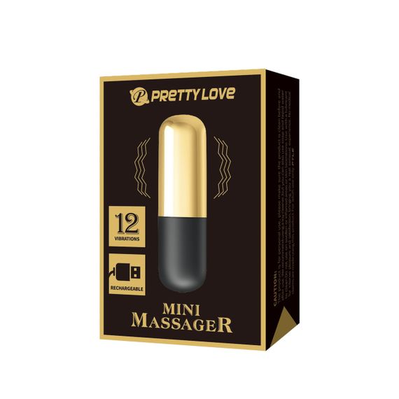 Вібромасажер PRETTY LOVE MINI MASSAGER, 12 vibration functions Sex Aura | Зображення 3