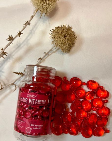 Вітамінні капсули для відновлення волосся Sevich Червоний