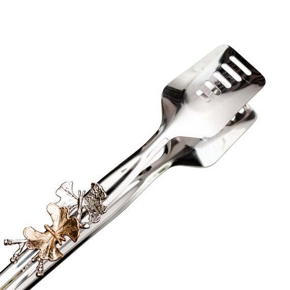 Щипці кухонні металеві 29×5 (см) кулінарні щипці для м'яса, риби, гриля кухарські щипці для Сріблястий HP-8-63 | Зображення 1