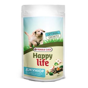 Happy Life Junior with Chicken хеппи лайф джуниор сухой премиум корм для цуценят всіх порід 0.35 кг