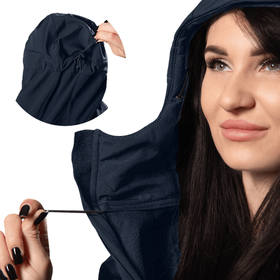Жіноча куртка Stalker SoftShell Темно-синя (7443), XL | Зображення 3