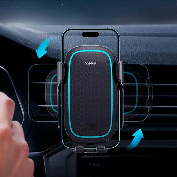 Бездротовий автомобільний зарядний пристрій Baseus з технологією Qi 15W Чорний | Зображення 4