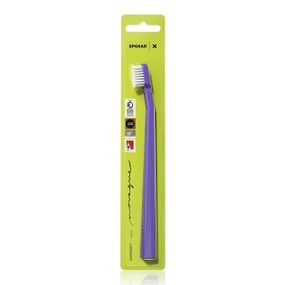 Зубна щітка Spokar 3429 X Super Soft (супер м'яка), діаметр щетинок 0,12мм., фіолетова з білим
