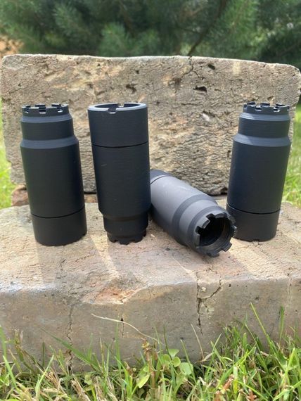 Полум'ягасник 7.62 для  АК-74,АКС-74,АК-74М  різьба  М14Х1 розбірний  з шумоподавленням 30% чорний | Зображення 5
