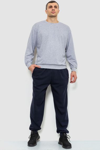 Спорт чоловічі штани на флісі, колір темно-синій, 244R4868 | Зображення 1