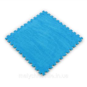 Пол-пазл плюшевый ГОЛУБОЙ 60*60*1cm (D) SW-00002091