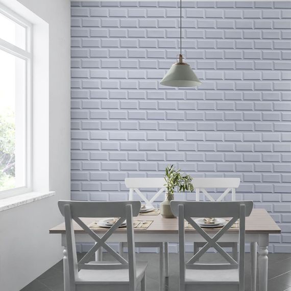 Декоративна ПВХ панель біла клінкерна цегла 960х480х4мм SW-00001431 | Зображення 4