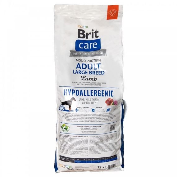 Корм сухий Brit Care Dog Hypoallergenic Adult Large Breed для собак великих порід гіпоалергенний з ягням 12 кг | Зображення 7