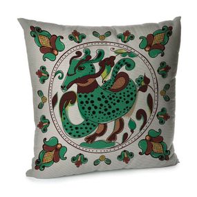 Подушка диванна з оксамиту Дракон 45x45 см (45BP_TR003)