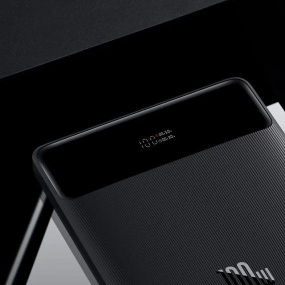 Портативное зарядное устройство Baseus Blade Digital Display 20000 mAh PD 100W Black | Зображення 3